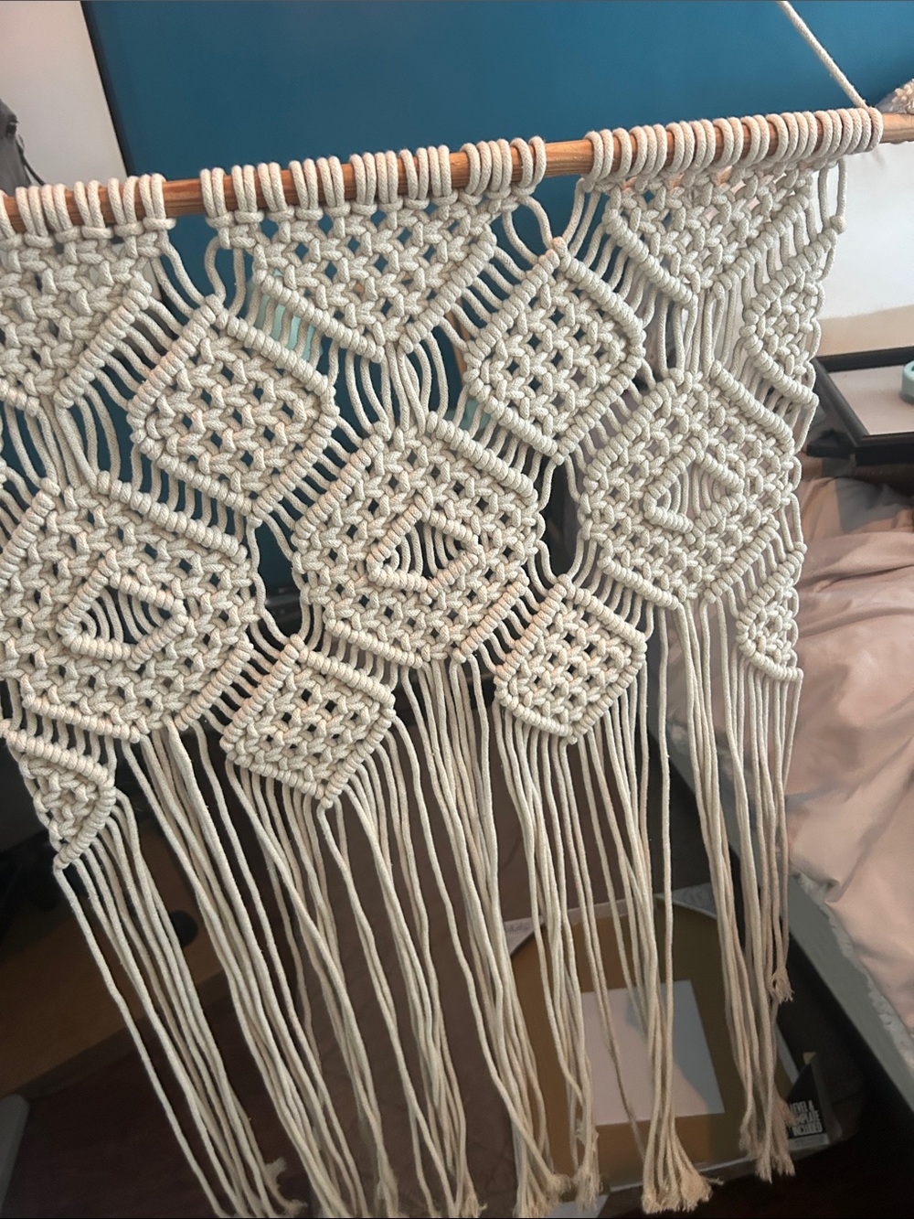 Handmade Macramé Wall Hanging - Cream Boho Decor